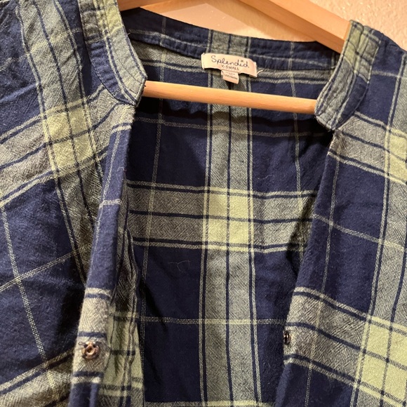 Plaid V-Neck Women's Top - Picture 5 of 5